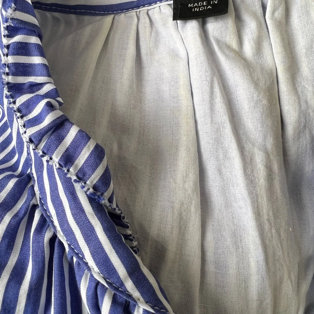 J.Crew Sleeveless Tiered Popover Dress in Mixed Stripe - Picture 9 of 14